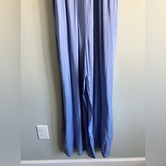 JAPNA Light Blue Tank Smocked Rayon Wide Leg Pants Jumpsuit Size XL NWT - Picture 5 of 13